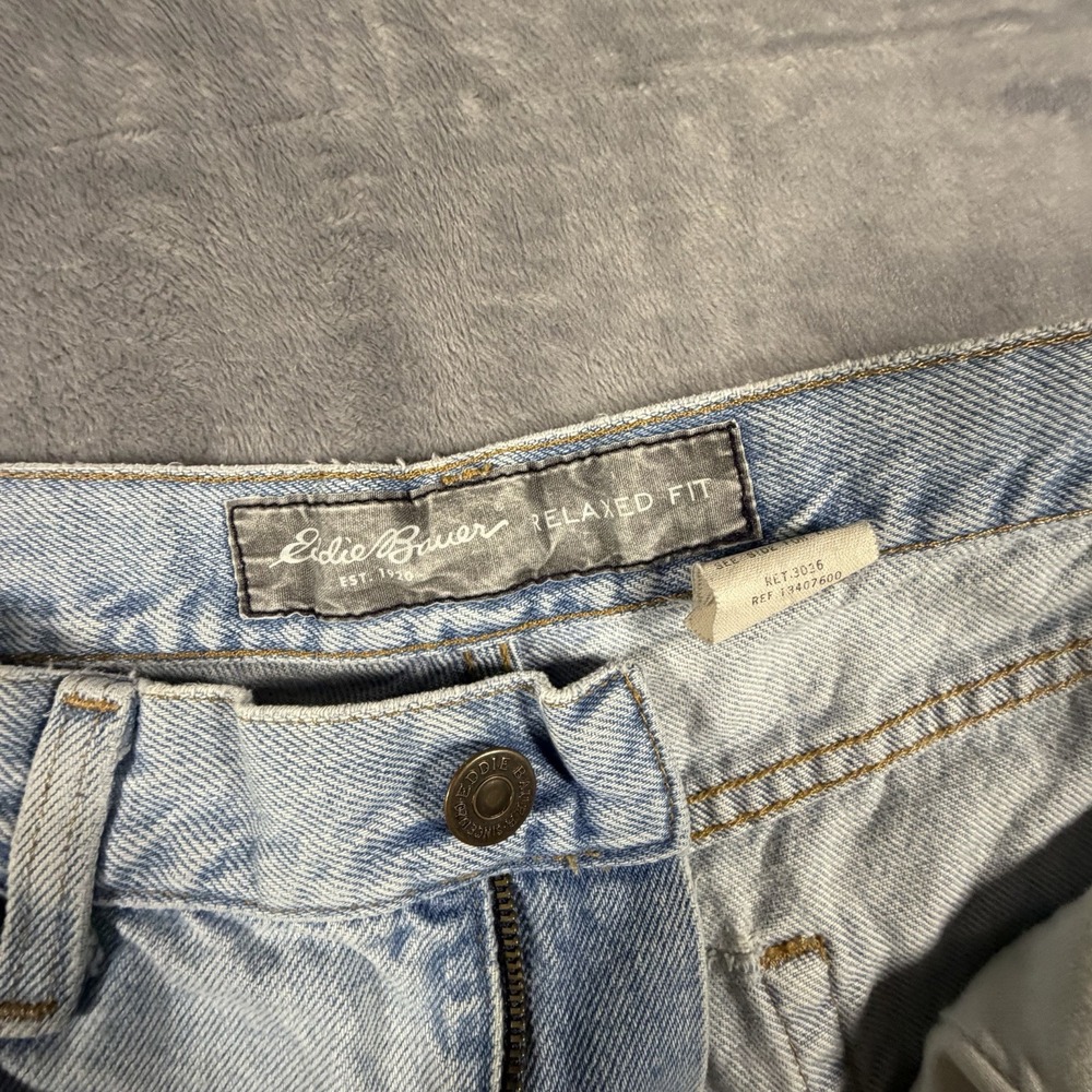 Vintage Eddie Bauer Jeans Men's 36x34 Fits 34x33 Relaxed Baggy Skate Grunge 90s - Picture 8 of 16